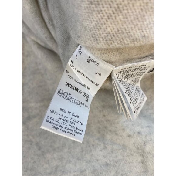 C.T.plage Turtleneck Sleeveless Sweater Asiatic Raccoon Wool Size 38 Small - Picture 7 of 9